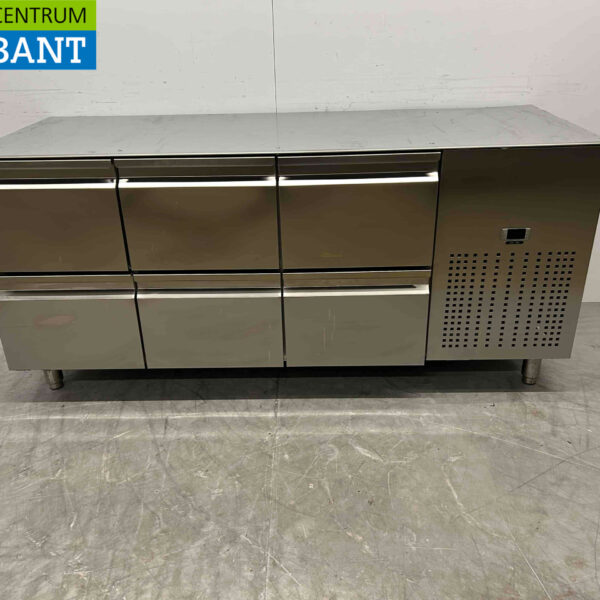 RVS Mercatus Koelwerkbank 6 laden 175,5 cm 230V Horeca