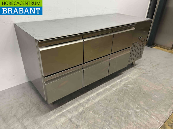 RVS Mercatus Koelwerkbank 6 laden 175,5 cm 230V Horeca - Afbeelding 3