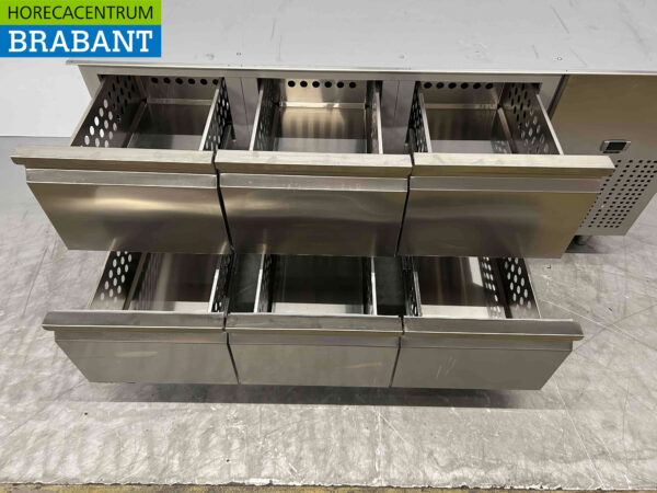 RVS Mercatus Koelwerkbank 6 laden 175,5 cm 230V Horeca - Afbeelding 4