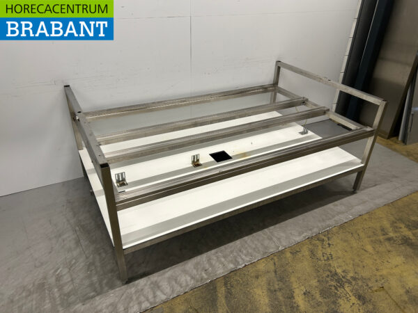 RVS Onderstel voor apparatuur op te zetten 208 x 128 x 85 cm Horeca - Afbeelding 2