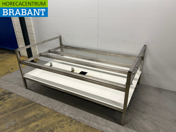 RVS Onderstel voor apparatuur op te zetten 208 x 128 x 85 cm Horeca - Afbeelding 3