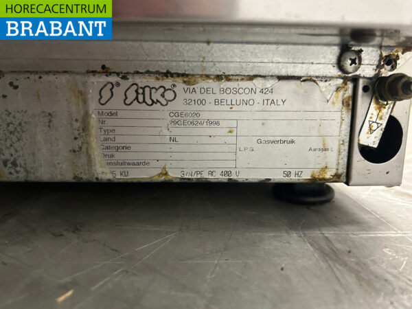 RVS Silko bakplaat grill grillplaat 40 cm 400V Horeca - Afbeelding 5