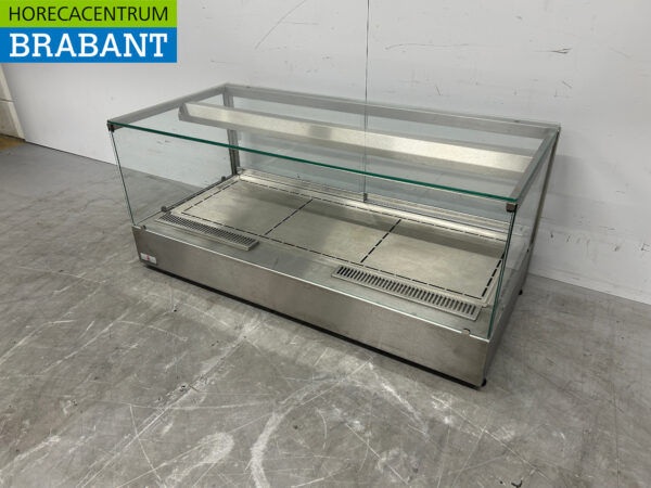 RVS Ubert Warmhoudvitrine Warmtevitrine 106 cm 230V Horeca - Afbeelding 2