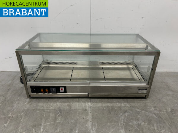 RVS Ubert Warmhoudvitrine Warmtevitrine 106 cm 230V Horeca - Afbeelding 4