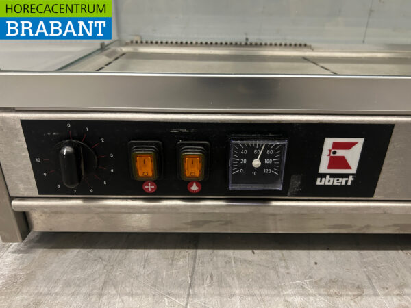 RVS Ubert Warmhoudvitrine Warmtevitrine 106 cm 230V Horeca - Afbeelding 5