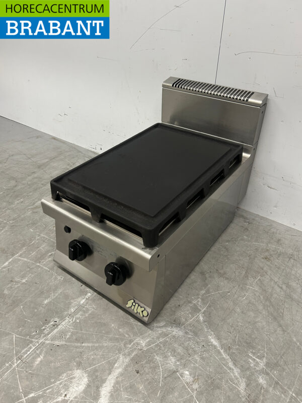 RVS Silko bakplaat grillplaat grill 40 cm GAS/230V Horeca - Afbeelding 2
