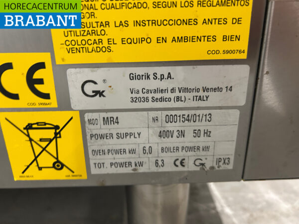RVS Giorik MR4 Convectie Oven Heteluchtoven 400V Horeca - Afbeelding 6