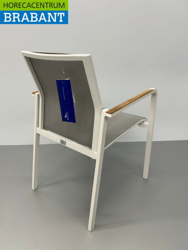 Best Freizeitmöbel Paros Wit Terrasstoel Stoelen Terrasstoelen Stoel Stapelbaar Horeca - Afbeelding 4