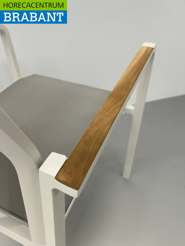 Best Freizeitmöbel Paros Wit Terrasstoel Stoelen Terrasstoelen Stoel Stapelbaar Horeca - Afbeelding 5