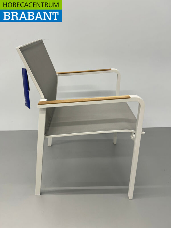 Best Freizeitmöbel Paros Wit Terrasstoel Stoelen Terrasstoelen Stoel Stapelbaar Horeca - Afbeelding 3