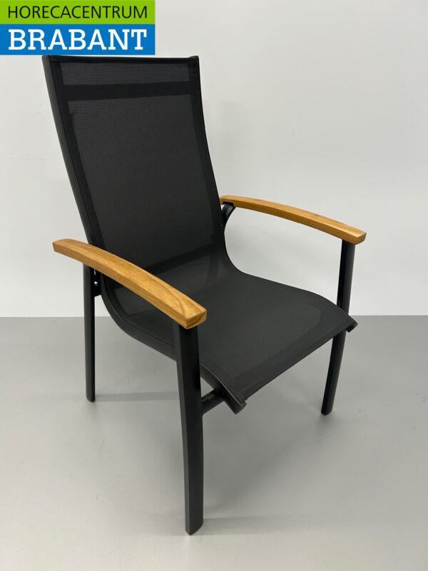Best Freizeitmöbel Cavalese Antraciet Terrasstoel Stoelen Terrasstoelen Stoel Stapelbaar Horeca - Afbeelding 2