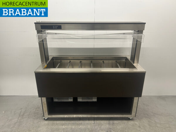 Verrijdbare Afinox Koelvitrine Koelbuffet buffet Gekoeld 4 x 1/1 GN 149,5 cm 230V Horeca