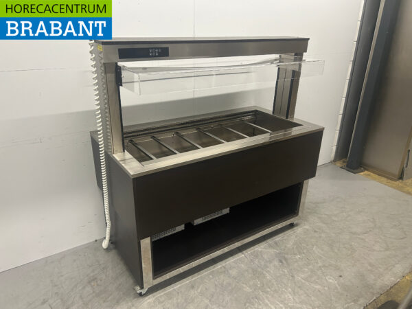 Verrijdbare Afinox Koelvitrine Koelbuffet buffet Gekoeld 4 x 1/1 GN 149,5 cm 230V Horeca - Afbeelding 2