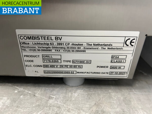 RVS Combisteel Grillplaat Bakplaat 40 cm 400V Horeca - Afbeelding 5