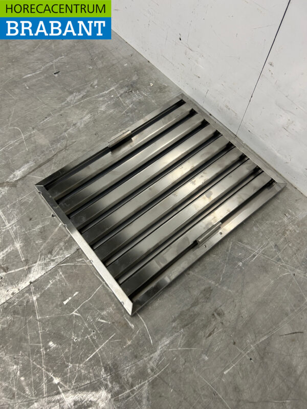RVS Rooster Lamellenfilter Filter voor Afzuigkap Dampkap 50 x 40 x 2,5 cm Horeca - Afbeelding 2