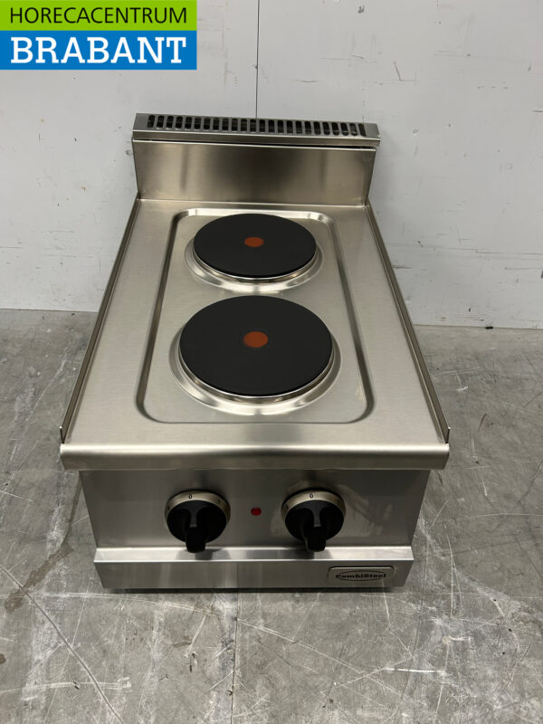 RVS Combisteel 2 pits elektrisch fornuis kookplaat 40 cm 230V Horeca