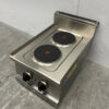 RVS Combisteel 2 pits elektrisch fornuis kookplaat 40 cm 230V Horeca - Afbeelding 2