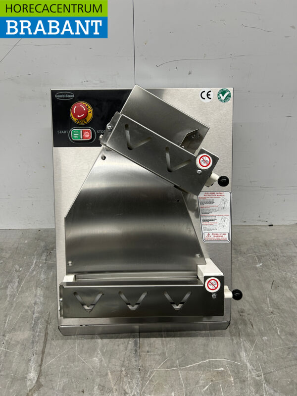 RVS Combisteel Deegroller Uitrolmachine Dubbele rollen 30 cm 230V Horeca Pizzeria Bakkerij