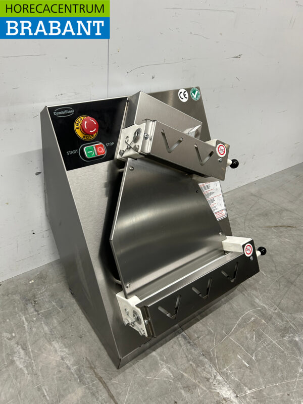 RVS Combisteel Deegroller Uitrolmachine Dubbele rollen 30 cm 230V Horeca Pizzeria Bakkerij - Afbeelding 3