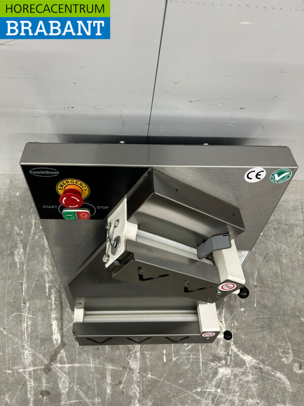 RVS Combisteel Deegroller Uitrolmachine Dubbele rollen 30 cm 230V Horeca Pizzeria Bakkerij - Afbeelding 4