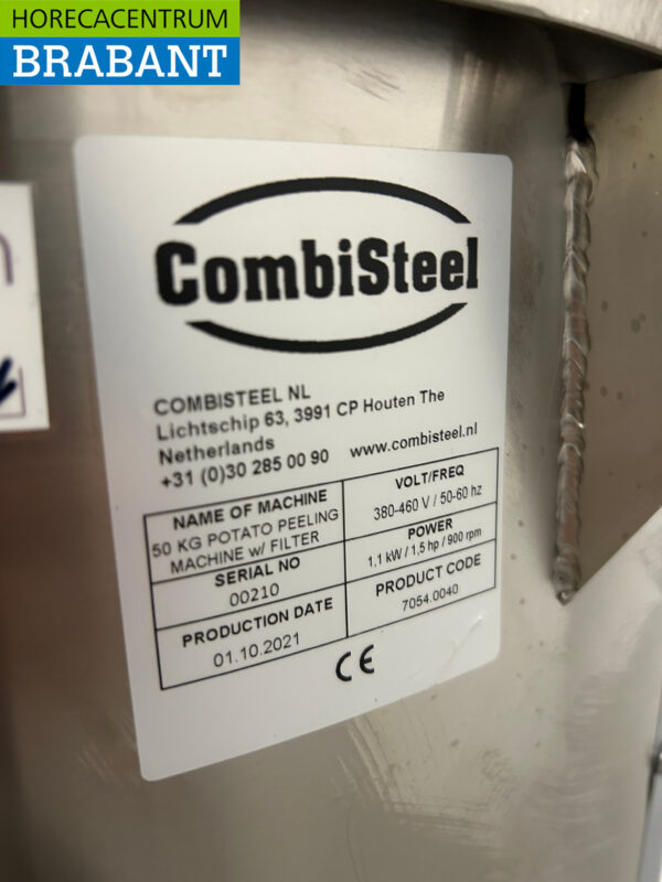 RVS Combisteel Aardappelschrapmachine Schrapmachine met filter 50 kg 400V Horeca - Afbeelding 7
