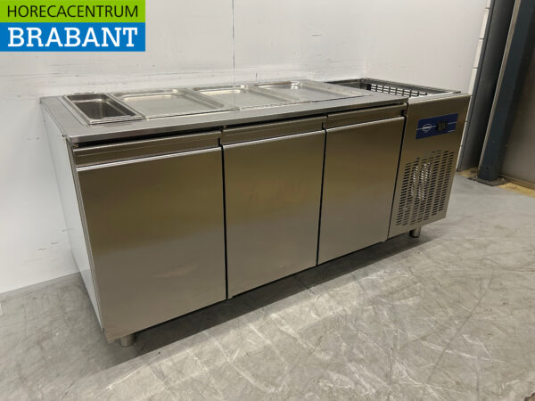 RVS Rubbens Koelwerkbank 3 deuren 175,5 cm 230V Horeca - Afbeelding 3