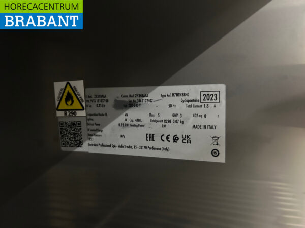 RVS Zanussi ZH3HBAAA Koelwerkbank 3 deuren 179,9 cm 230V Horeca - Afbeelding 7