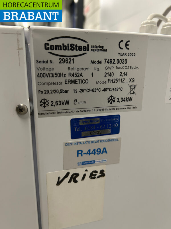 Combisteel Vriescelaggregaat Vriescel Insteekunit Monoblock Wandunit 15,6 m3 400V Horeca - Afbeelding 6
