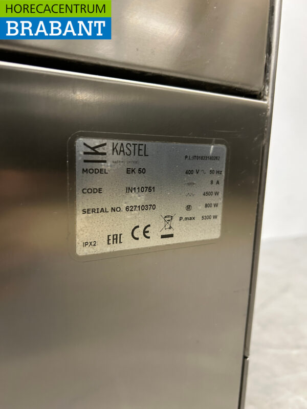 RVS Kastel EK50 Vaatwasmachine Vaatwasser Voorlader 400V Horeca - Afbeelding 6