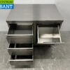 RVS Werkkast Kast Werktafel Afvalbak en 3 laden 100 cm Horeca - Afbeelding 5