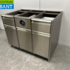 RVS Koffiemeubel Kast Werktafel met Afvalbak en 2 laden 119 cm Horeca - Afbeelding 2