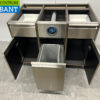 RVS Koffiemeubel Kast Werktafel met Afvalbak en 2 laden 119 cm Horeca - Afbeelding 6