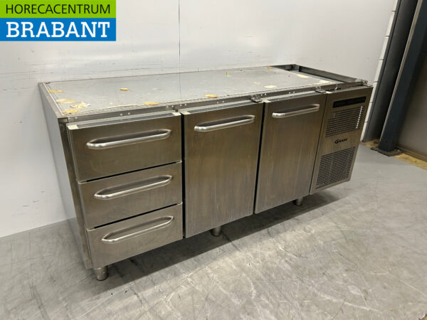 RVS Gram Koelwerkbank 2 deuren en 3 laden 172,5 cm 230V Horeca - Afbeelding 3