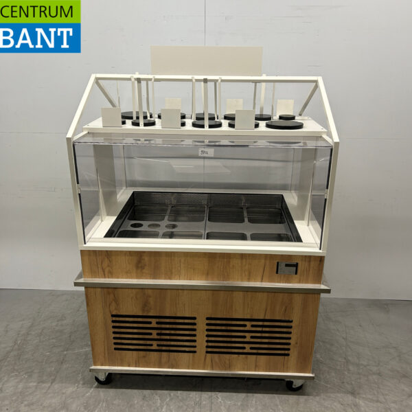 Verrijdbare Saladebuffet Koelvitrine Koelbuffet buffet Gekoeld 230V Horeca
