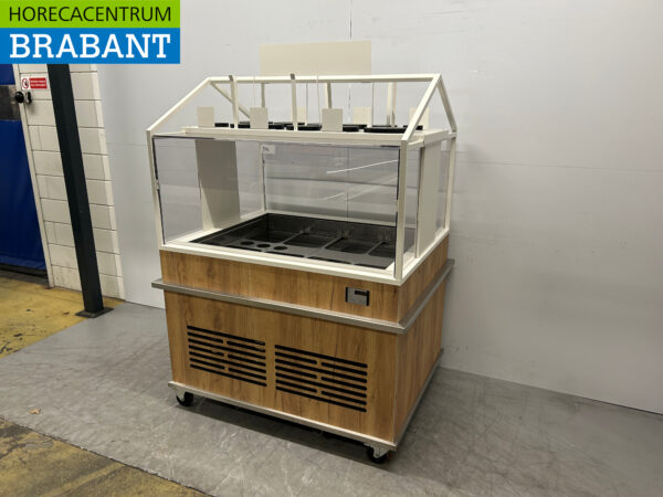 Verrijdbare Saladebuffet Koelvitrine Koelbuffet buffet Gekoeld 230V Horeca - Afbeelding 2