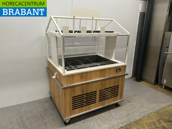 Verrijdbare Saladebuffet Koelvitrine Koelbuffet buffet Gekoeld 230V Horeca - Afbeelding 3
