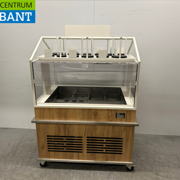 Verrijdbare Koelvitrine Koelbuffet buffet Gekoeld 230V Horeca