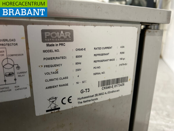 RVS Polar CK640-E Blastchiller Snelkoeler 230V Horeca - Afbeelding 5