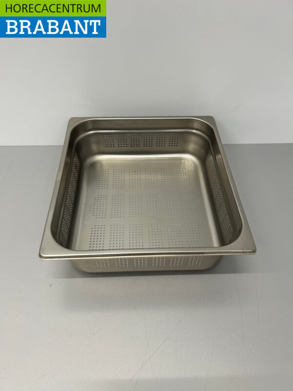 RVS Geperforeerde Gastronorm Bak GN Bak 2/3 GN Diepte 100 mm Horeca