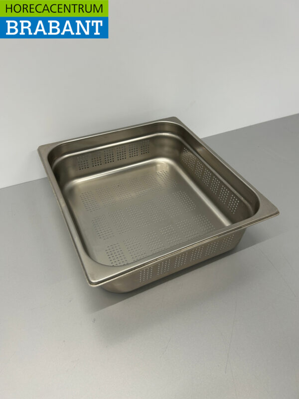 RVS Geperforeerde Gastronorm Bak GN Bak 2/3 GN Diepte 100 mm Horeca - Afbeelding 2