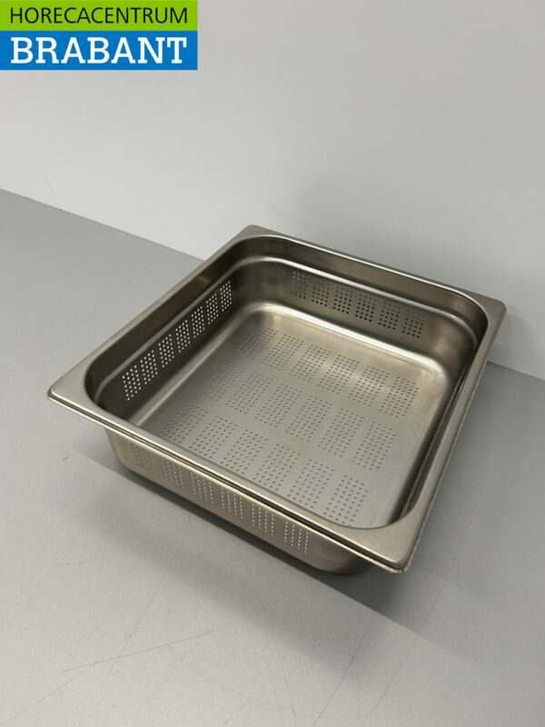 RVS Geperforeerde Gastronorm Bak GN Bak 2/3 GN Diepte 100 mm Horeca - Afbeelding 3