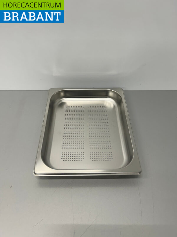 RVS Geperforeerde Gastronorm Bak GN Bak 1/2 GN Diepte 40 mm Horeca