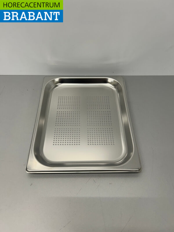 RVS Geperforeerde Gastronorm Bak GN Bak 1/2 GN Diepte 20 mm Horeca
