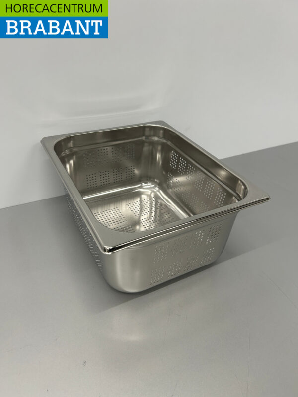 RVS Geperforeerde Gastronorm Bak GN Bak 1/2 GN Diepte 150 mm Horeca - Afbeelding 2