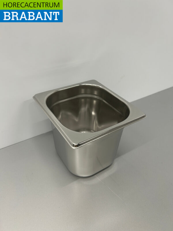 RVS Gastronorm Bak GN Bak 1/6 GN Diepte 150 mm Horeca - Afbeelding 2
