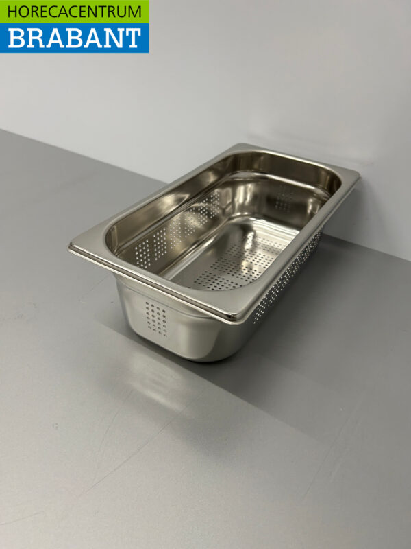 RVS Geperforeerde Gastronorm Bak GN Bak 1/3 GN Diepte 100 mm Horeca - Afbeelding 2
