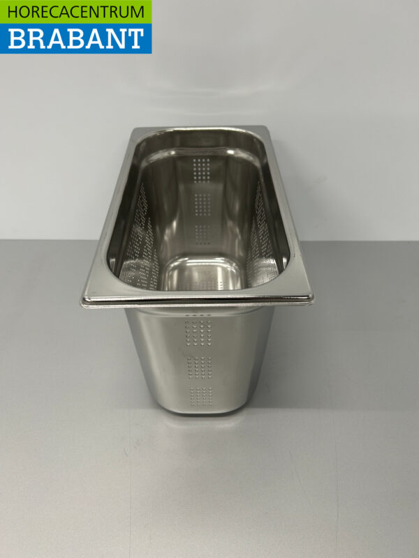 RVS Geperforeerde Gastronorm Bak GN Bak 1/3 GN Diepte 200 mm Horeca