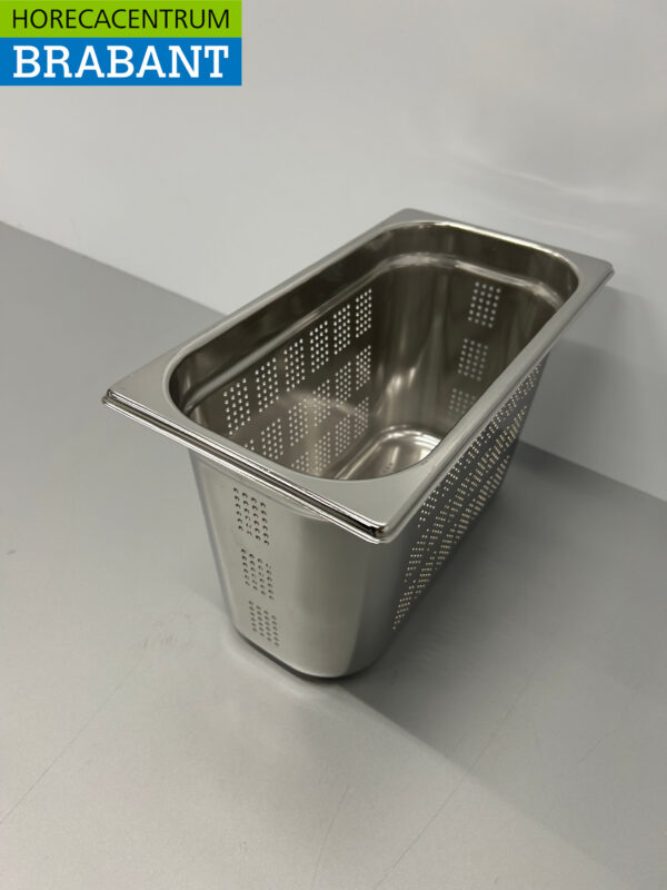 RVS Geperforeerde Gastronorm Bak GN Bak 1/3 GN Diepte 200 mm Horeca - Afbeelding 3