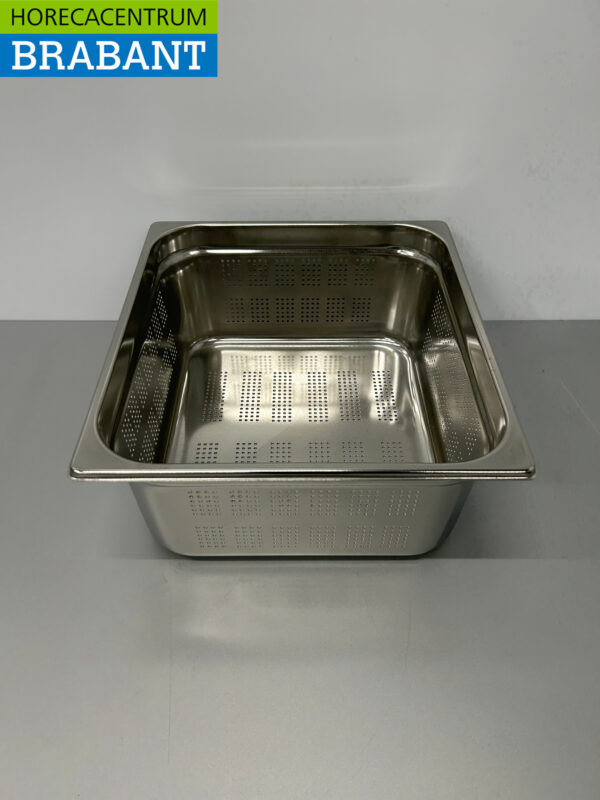 RVS Geperforeerde Gastronorm Bak GN Bak 2/3 GN Diepte 150 mm Horeca