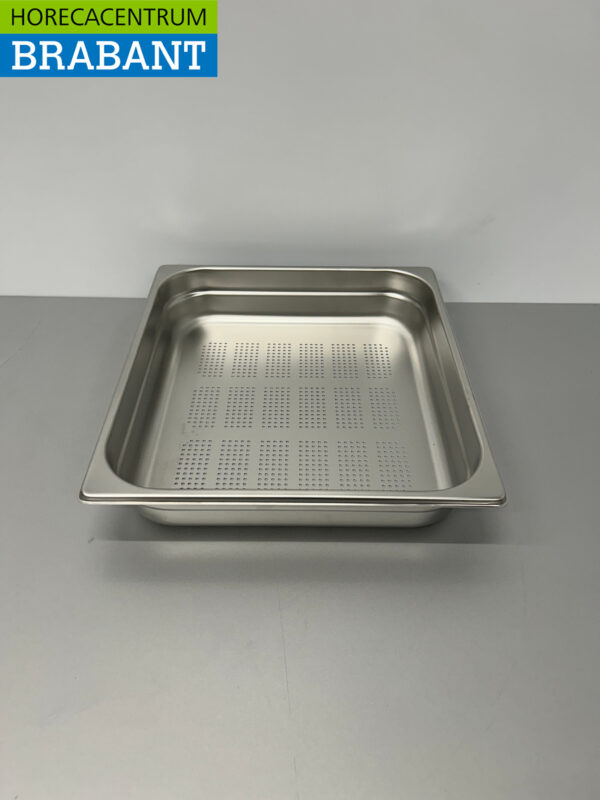 RVS Geperforeerde Gastronorm Bak GN Bak 2/3 GN Diepte 65 mm Horeca